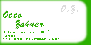 otto zahner business card